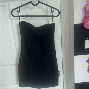 Zara Black Denim Dress — XS